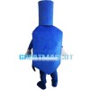 Cartoon Blue Nail Polish Bottle Mascot Costume