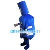 Cartoon Blue Nail Polish Bottle Mascot Costume