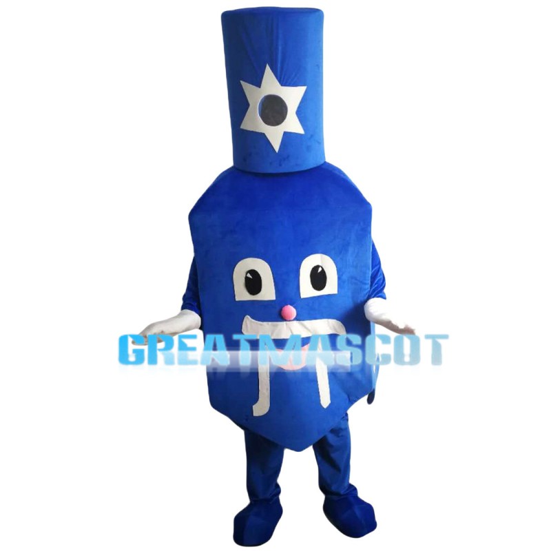 Cartoon Blue Nail Polish Bottle Mascot Costume