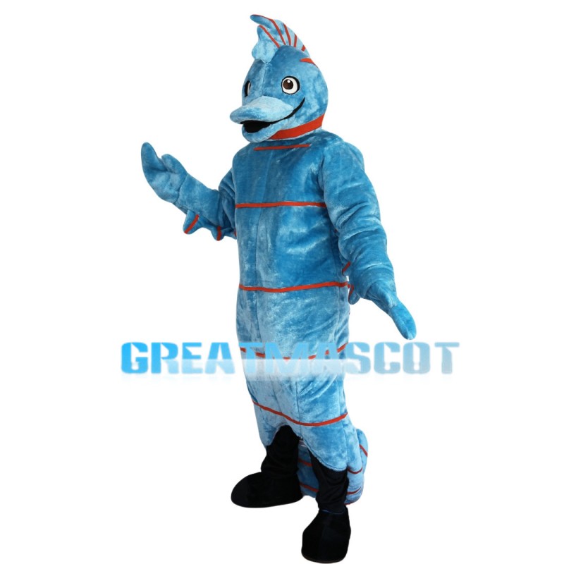 Strange Look Blue Platypus Mascot Costume