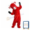 Red Bull With White Horns Mascot Costume