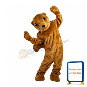 Brown Squirrel With Big Hairy Tail Mascot Costume