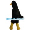 Black Long Fur Eagle Mascot Costume