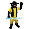 Playing Bull Wearing Sports Set Mascot Costume