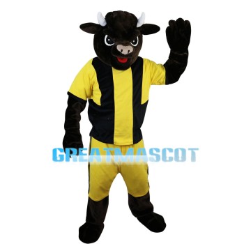 Playing Bull Wearing Sports Set Mascot Costume
