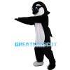 Black & White Dolphin With Blue Eyes Mascot Costume