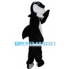 Black & White Dolphin With Blue Eyes Mascot Costume