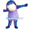Cheering Fat Purple & Blue Horse Mascot Costume