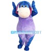 Cheering Fat Purple & Blue Horse Mascot Costume