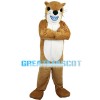 Lively Beaver In Blue Shorts Mascot Costume
