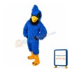 Blue Long Fur Bird Mascot Costume