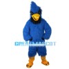 Blue Long Fur Bird Mascot Costume