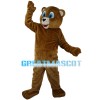 Blue Eyes Bear With Black Shirt Mascot Costume