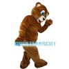 Blue Eyes Bear With Black Shirt Mascot Costume