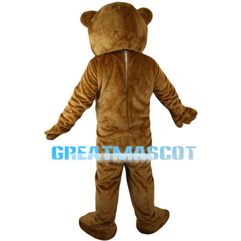 Blue Eyes Bear With Black Shirt Mascot Costume