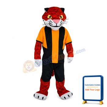 Powerful Tiger In Orange Top Mascot Costume
