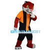 Powerful Tiger In Orange Top Mascot Costume