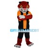 Powerful Tiger In Orange Top Mascot Costume