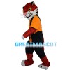 Powerful Tiger In Orange Top Mascot Costume
