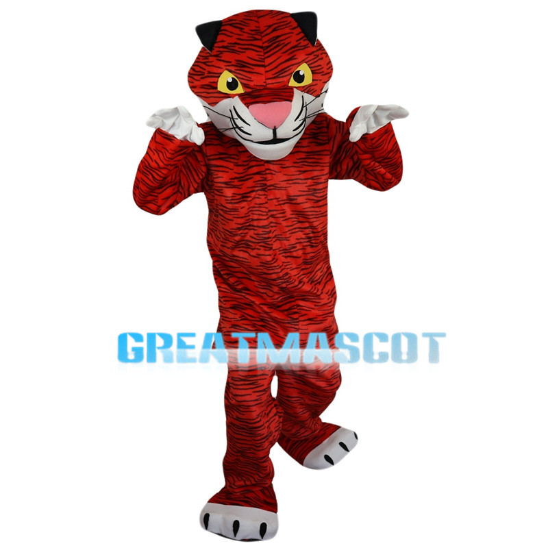 Powerful Tiger In Orange Top Mascot Costume