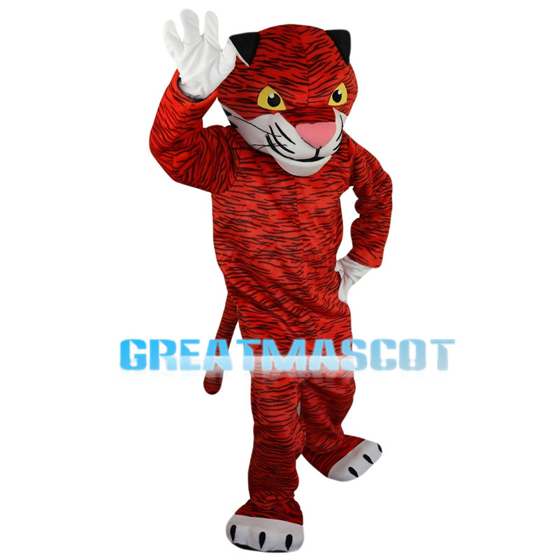 Powerful Tiger In Orange Top Mascot Costume