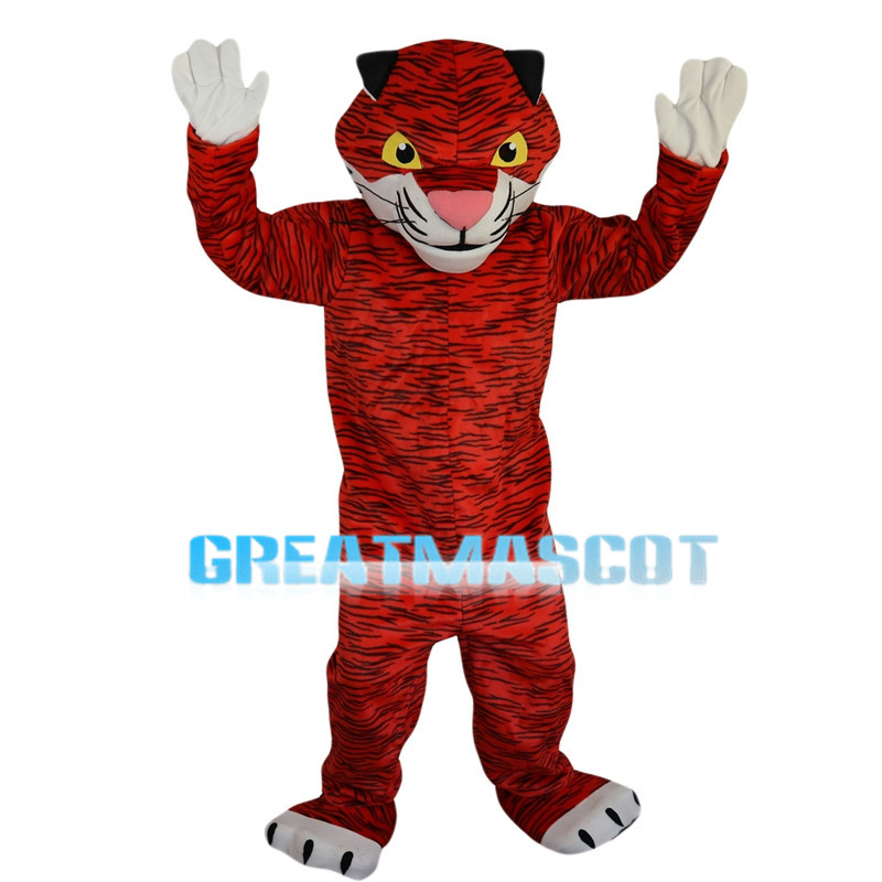 Powerful Tiger In Orange Top Mascot Costume
