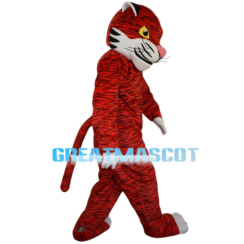 Powerful Tiger In Orange Top Mascot Costume