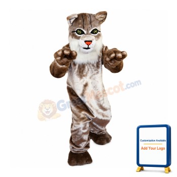 Plush Gray Tiger With Red Nose Mascot Costume