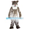 Plush Gray Tiger With Red Nose Mascot Costume