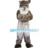Plush Gray Tiger With Red Nose Mascot Costume