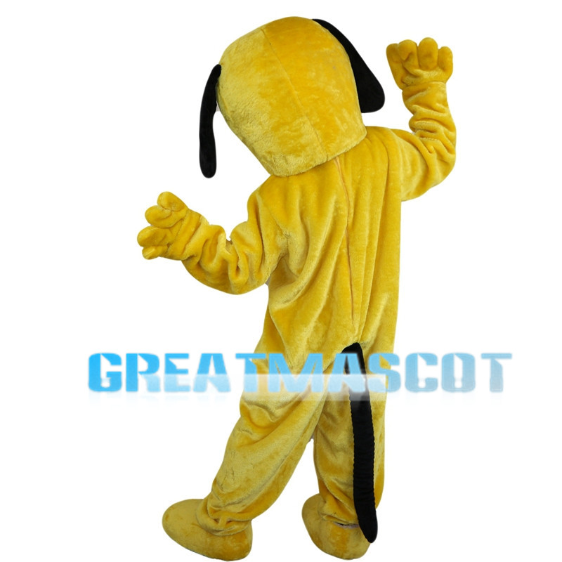 Yellow Dog With Ears Hanging Mascot Costume