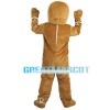 Interesting Breadman With Blue Buttons Mascot Costume