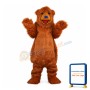 Happy Furry Brown Bear Mascot Costume