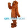 Happy Furry Brown Bear Mascot Costume