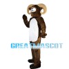 Brown Ram With Curved Claws Mascot Costume