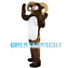 Brown Ram With Curved Claws Mascot Costume
