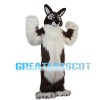Soft Long Fur Brown & White Wolf Mascot Costume