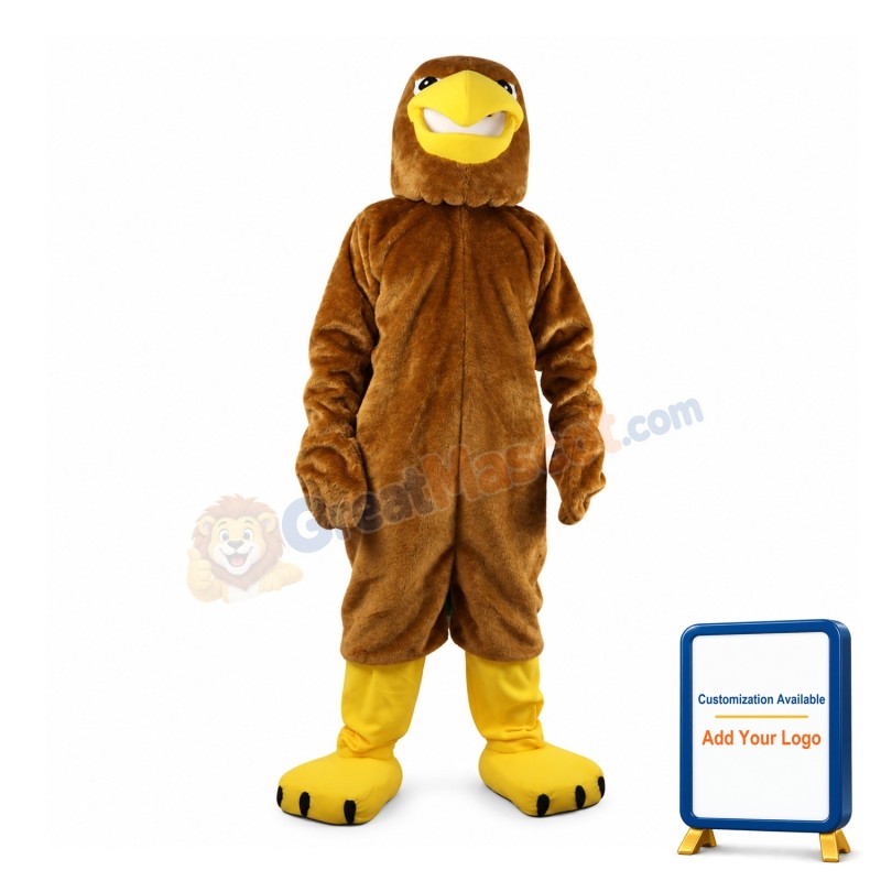Brown Eagle With Short Wings Mascot Costume