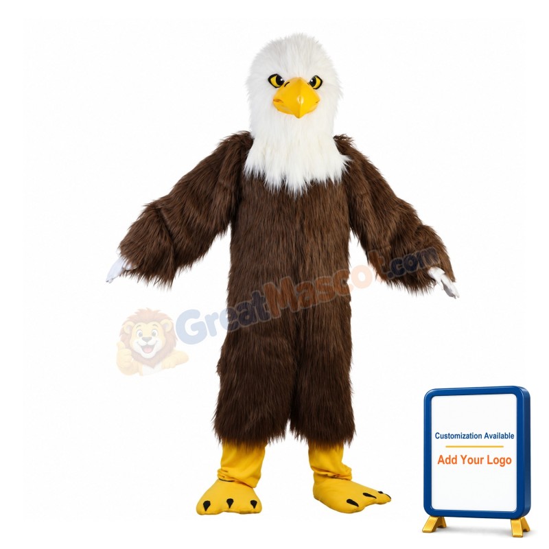 Bald Brown Eagle Mascot Costume