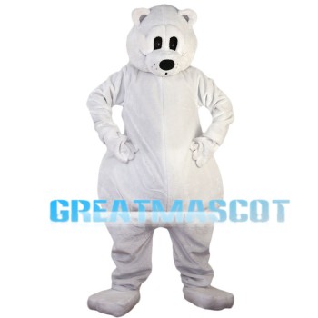 Dazed Big White Bear Mascot Costume