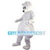 Dazed Big White Bear Mascot Costume