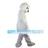 Dazed Big White Bear Mascot Costume