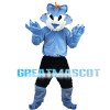 Blue Leopard With Black Shorts Mascot Costume