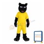 Black Panther With Yellow Set Mascot Costume