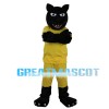 Black Panther With Yellow Set Mascot Costume