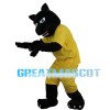 Black Panther With Yellow Set Mascot Costume