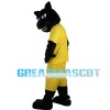 Black Panther With Yellow Set Mascot Costume