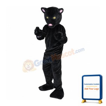 Majestic Powerful Black Panther Mascot Costume