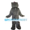 Grey Beaver With Pink Bow Mascot Costume