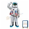 Waving Astronaut Wearing Space Suit Mascot Costume